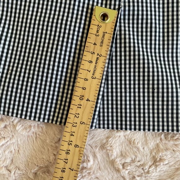 Barami Womens 0 Checkered Black White Pencil Skirt w Blue Trim/Lining - Picture 8 of 8